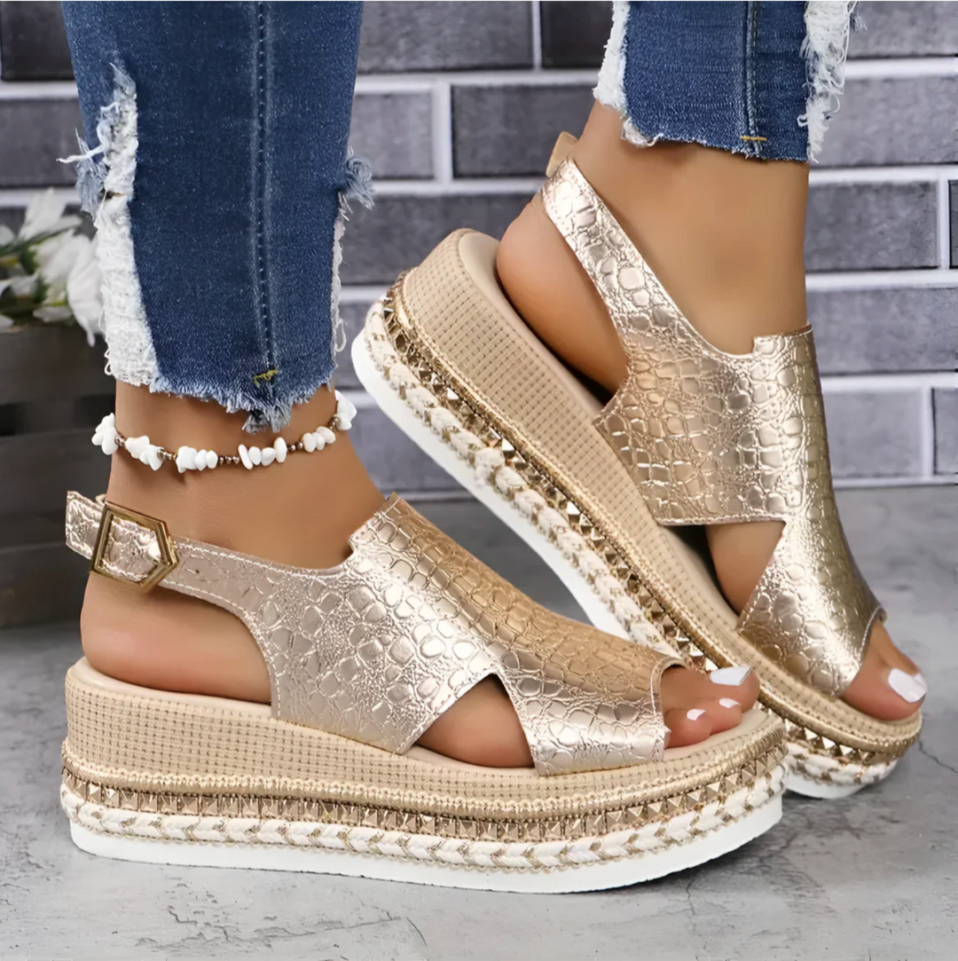 Violette | Women’s Orthopedic Platform Sandals with Slingback Strap | Support