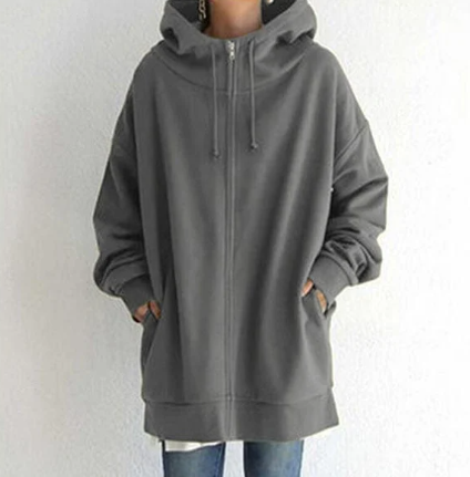 Michelle | Women's Oversized Zip Hoodie with Hood