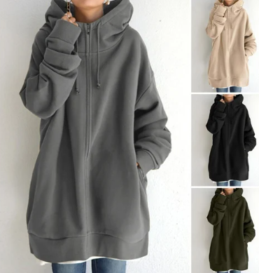 Michelle | Women's Oversized Zip Hoodie with Hood