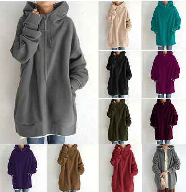 Michelle | Women's Oversized Zip Hoodie with Hood