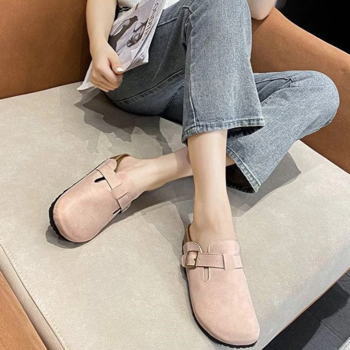 Kamryn | Women’s Closed-Toe Cork Sandals with Adjustable Strap | Perfect