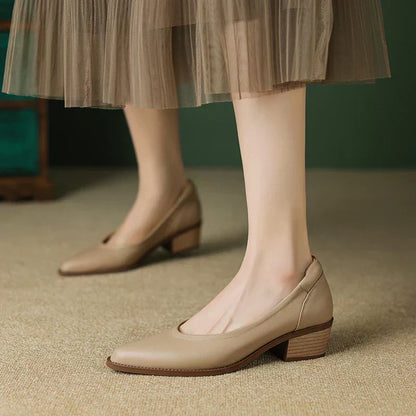 Sienna | Comfortable Low Block Heel Pumps