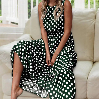 Perla | Women’s Modern Sleeveless Maxi Dress with Flowing Skirt