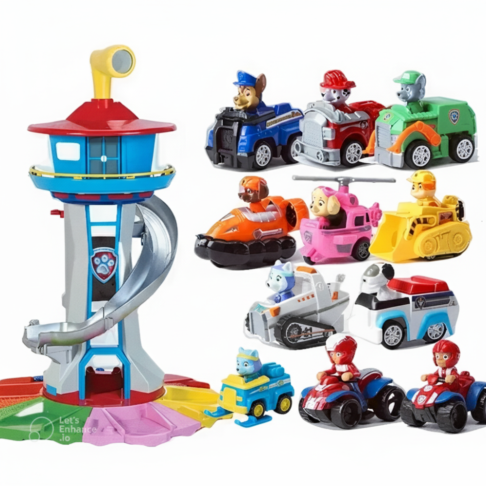 Jason | Kids Play Tower Toy Set with Slide and Vehicles