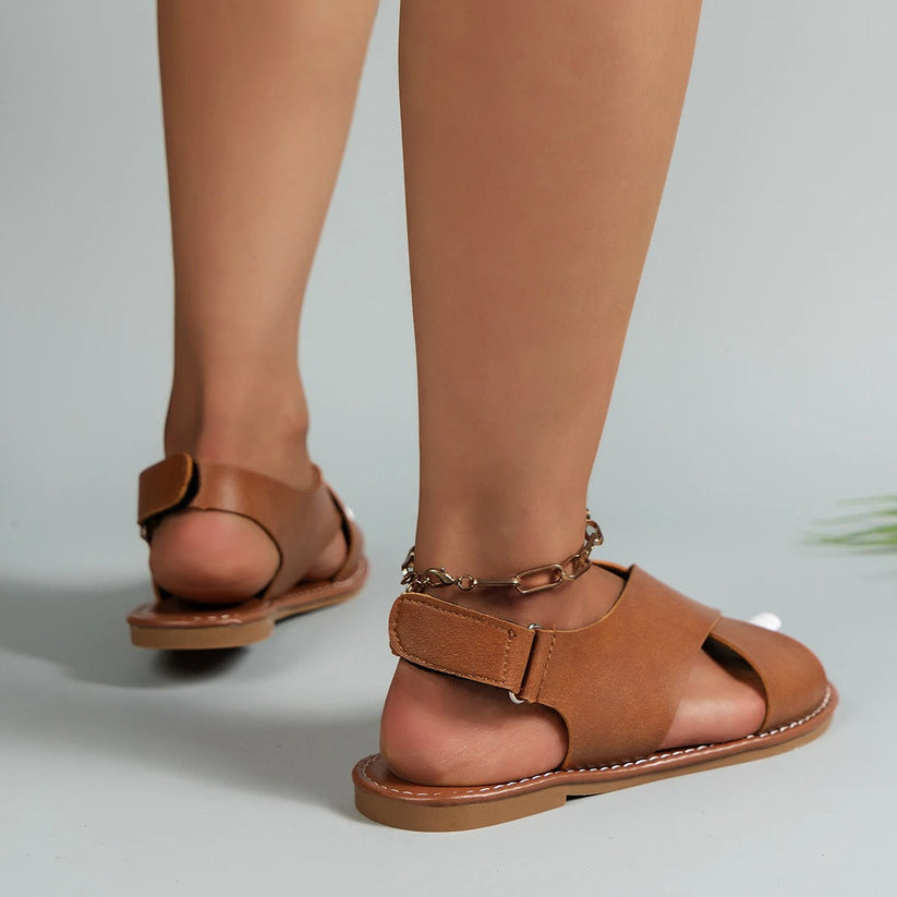 Marvella | Women Sandals with Cross Strap Design and Casual Summer Style