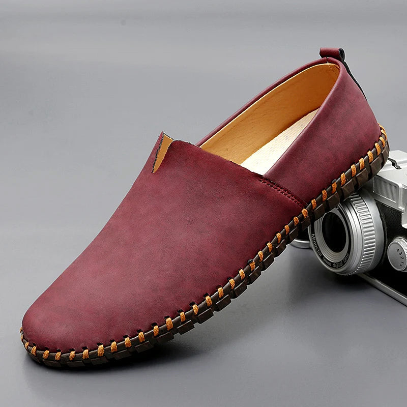 Luke | Men loafers with slip on design and stitching detail