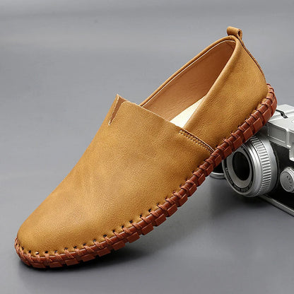 Luke | Men loafers with slip on design and stitching detail