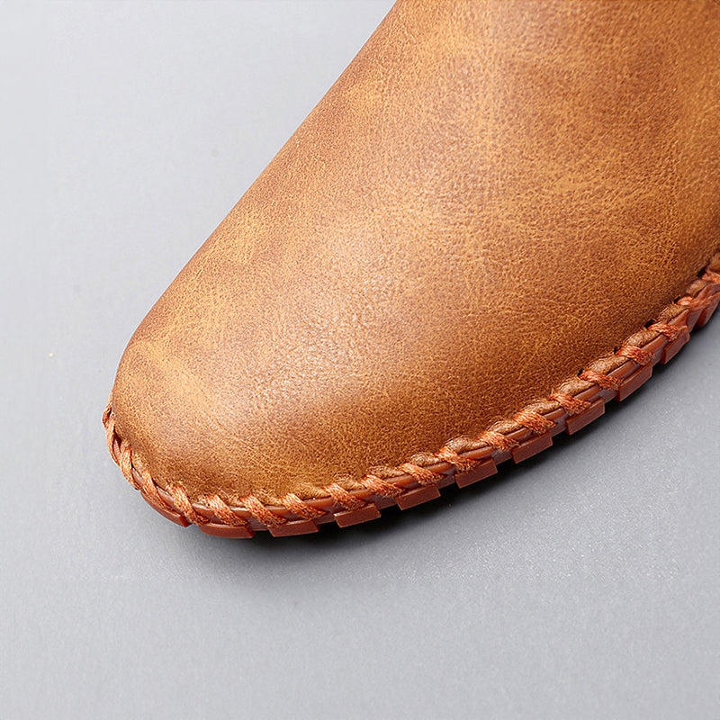 Luke | Men loafers with slip on design and stitching detail