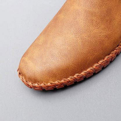 Luke | Men loafers with slip on design and stitching detail