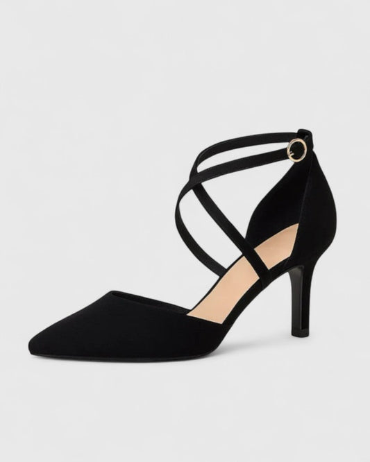 Vivian | Elegant Pointed Toe Ankle Strap Heels
