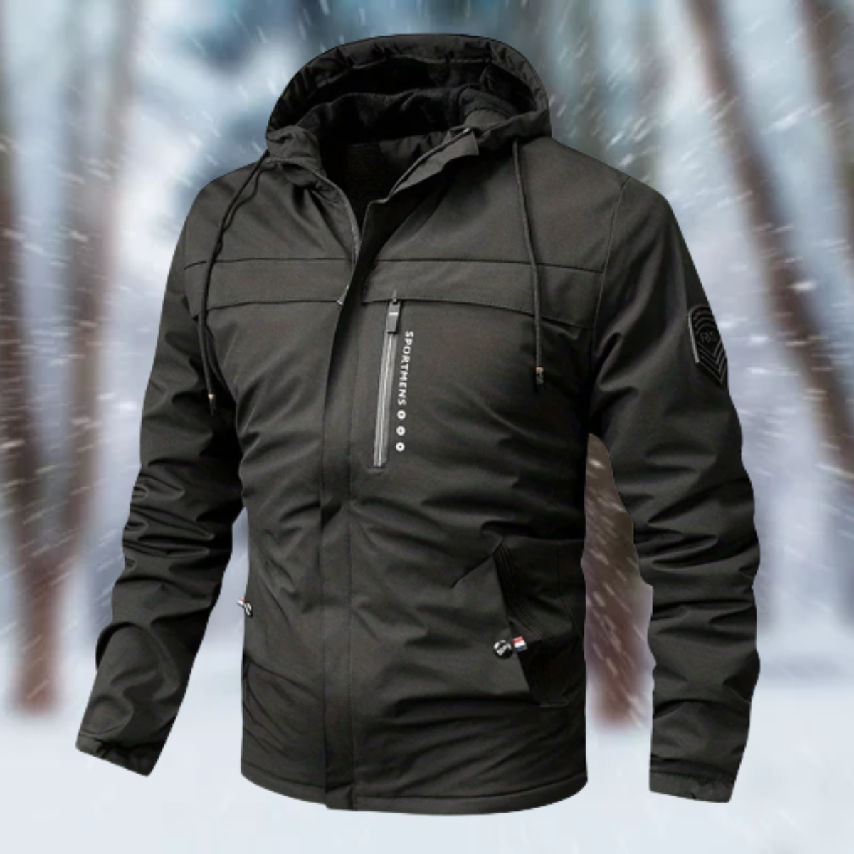 Mark | Waterproof Hooded Jacket with Zipper Pocket