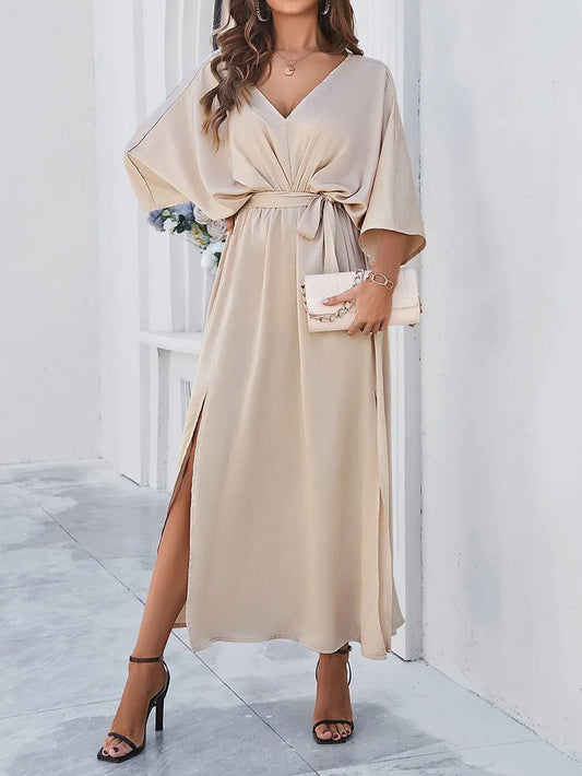 Amira | Women’s Tie-Waist Maxi Dress with Adjustable Fit | Elegant