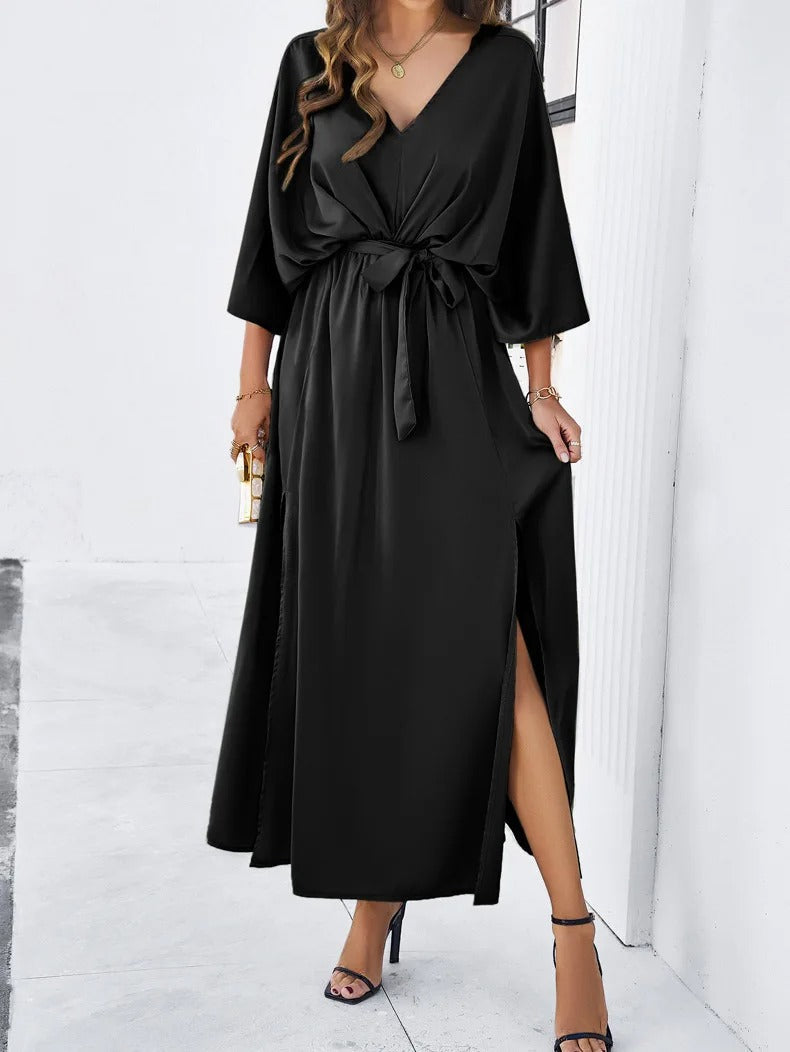 Amira | Women’s Tie-Waist Maxi Dress with Adjustable Fit | Elegant