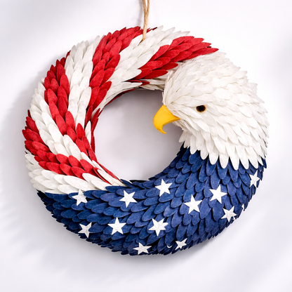 Frank | Patriotic Eagle Wreath Veterans Wall Art Decor