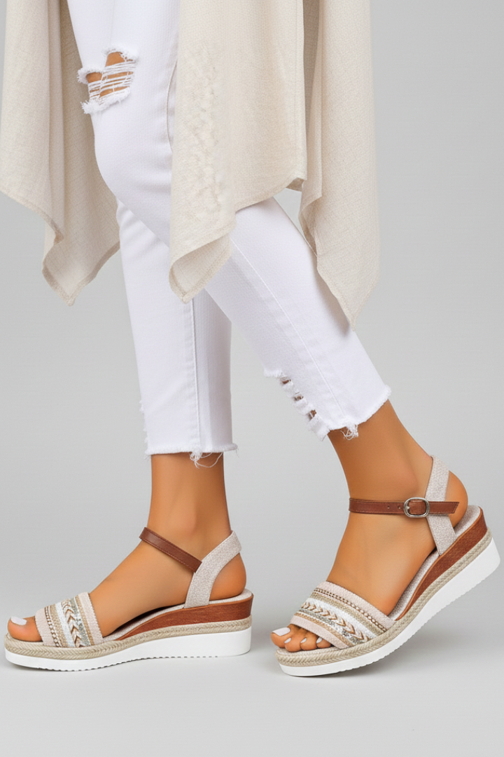 Mirel | Women elegant sandals with ankle strap and platform sole