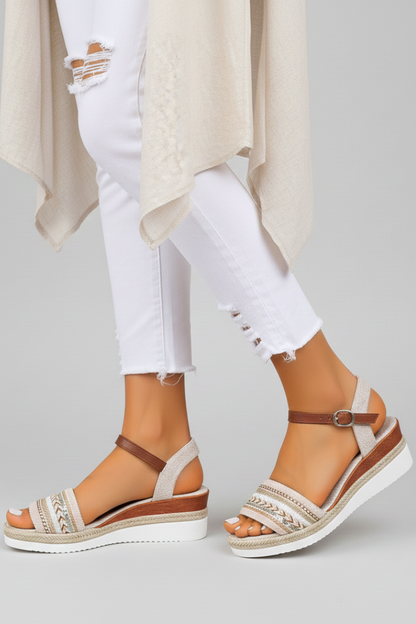 Mirel | Women elegant sandals with ankle strap and platform sole