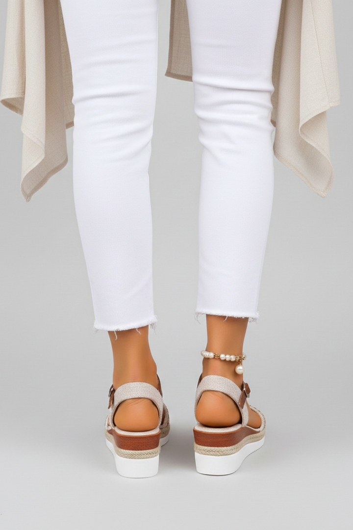 Mirel | Women elegant sandals with ankle strap and platform sole