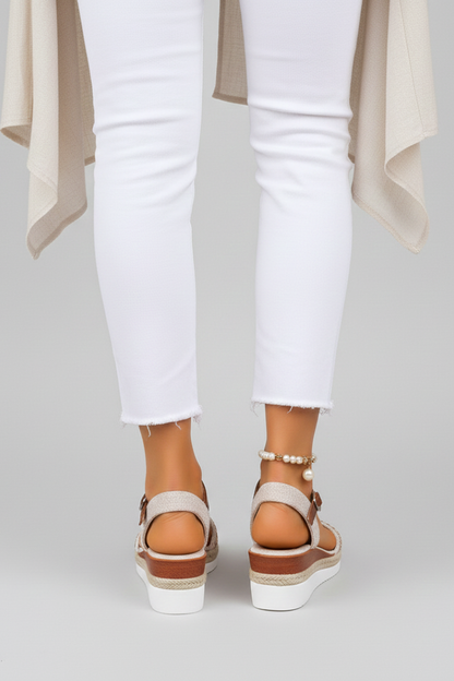 Mirel | Women elegant sandals with ankle strap and platform sole