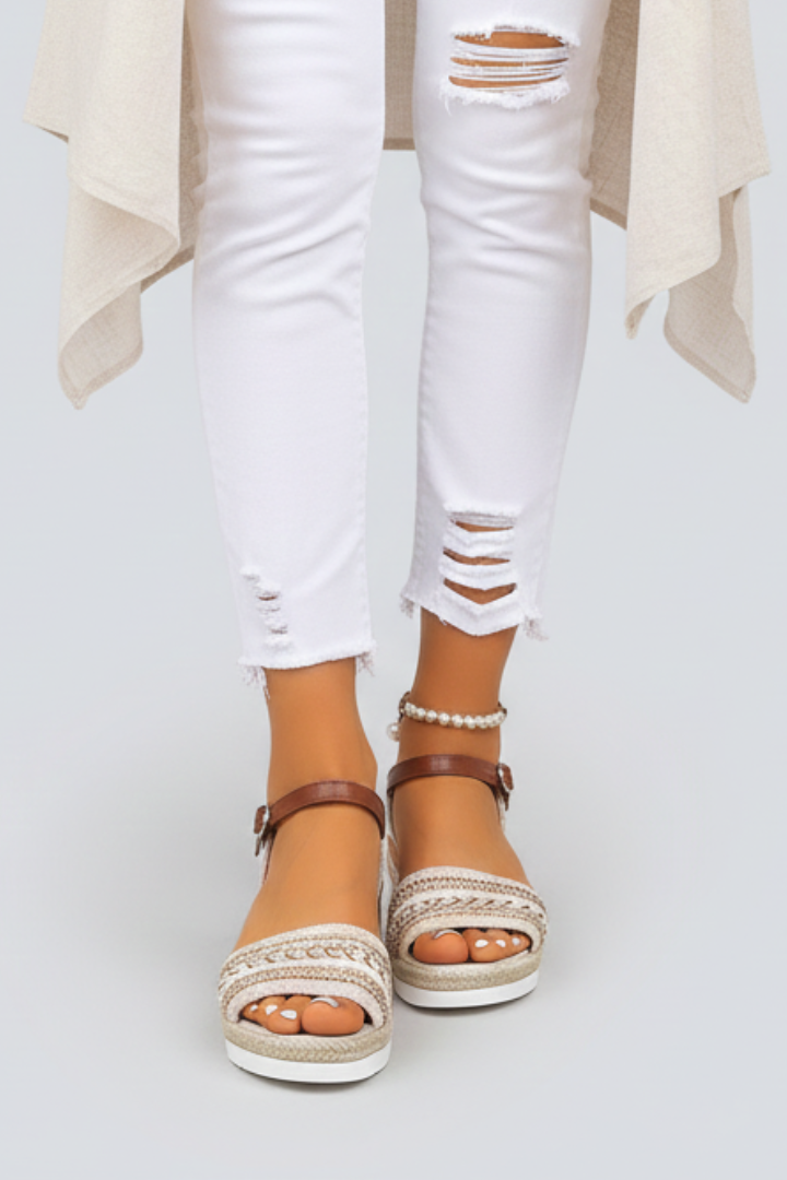 Mirel | Women elegant sandals with ankle strap and platform sole