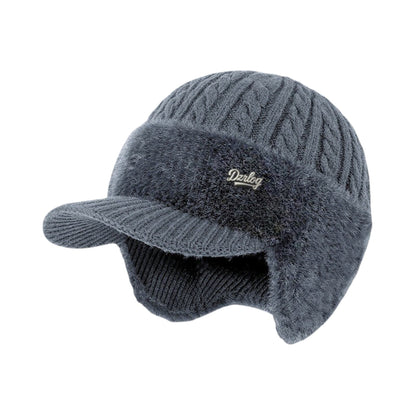 Eric | Warm Winter Knit Trapper Hat with Visor and Ear Flaps