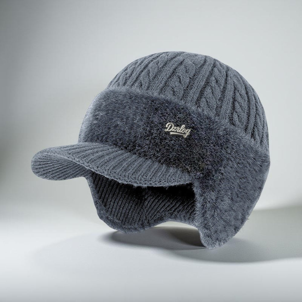 Eric | Warm Winter Knit Trapper Hat with Visor and Ear Flaps