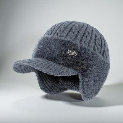 Eric | Warm Winter Knit Trapper Hat with Visor and Ear Flaps