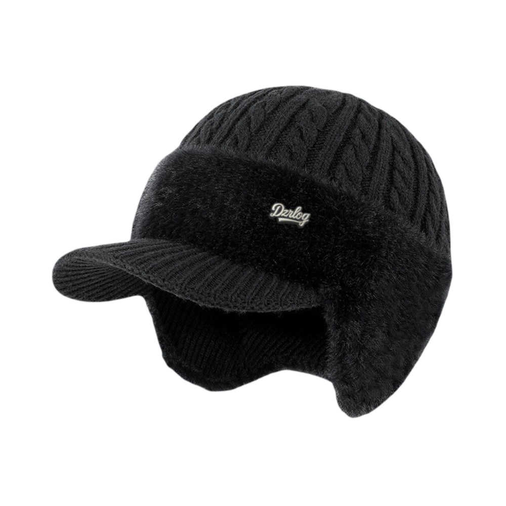 Eric | Warm Winter Knit Trapper Hat with Visor and Ear Flaps