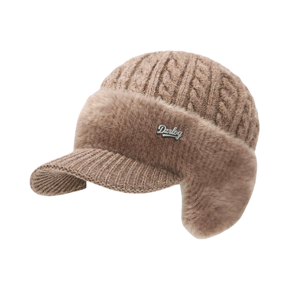 Eric | Warm Winter Knit Trapper Hat with Visor and Ear Flaps