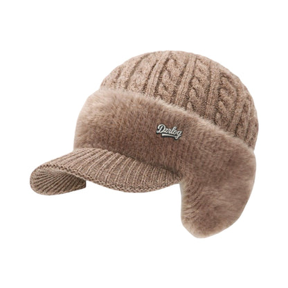 Eric | Warm Winter Knit Trapper Hat with Visor and Ear Flaps