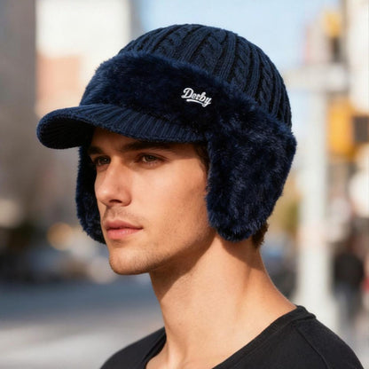Eric | Warm Winter Knit Trapper Hat with Visor and Ear Flaps
