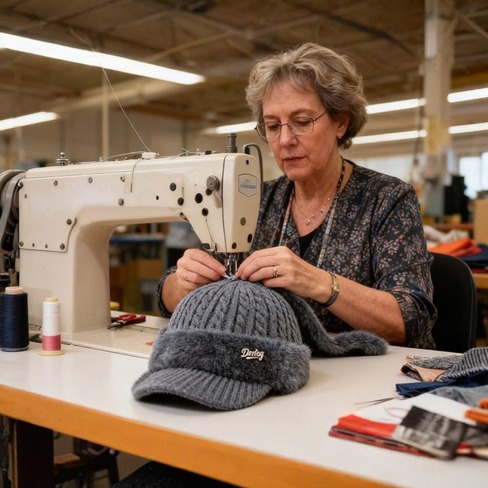 Eric | Warm Winter Knit Trapper Hat with Visor and Ear Flaps