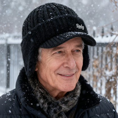 Eric | Warm Winter Knit Trapper Hat with Visor and Ear Flaps