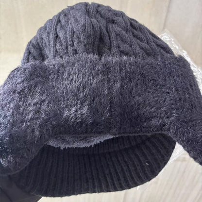 Eric | Warm Winter Knit Trapper Hat with Visor and Ear Flaps