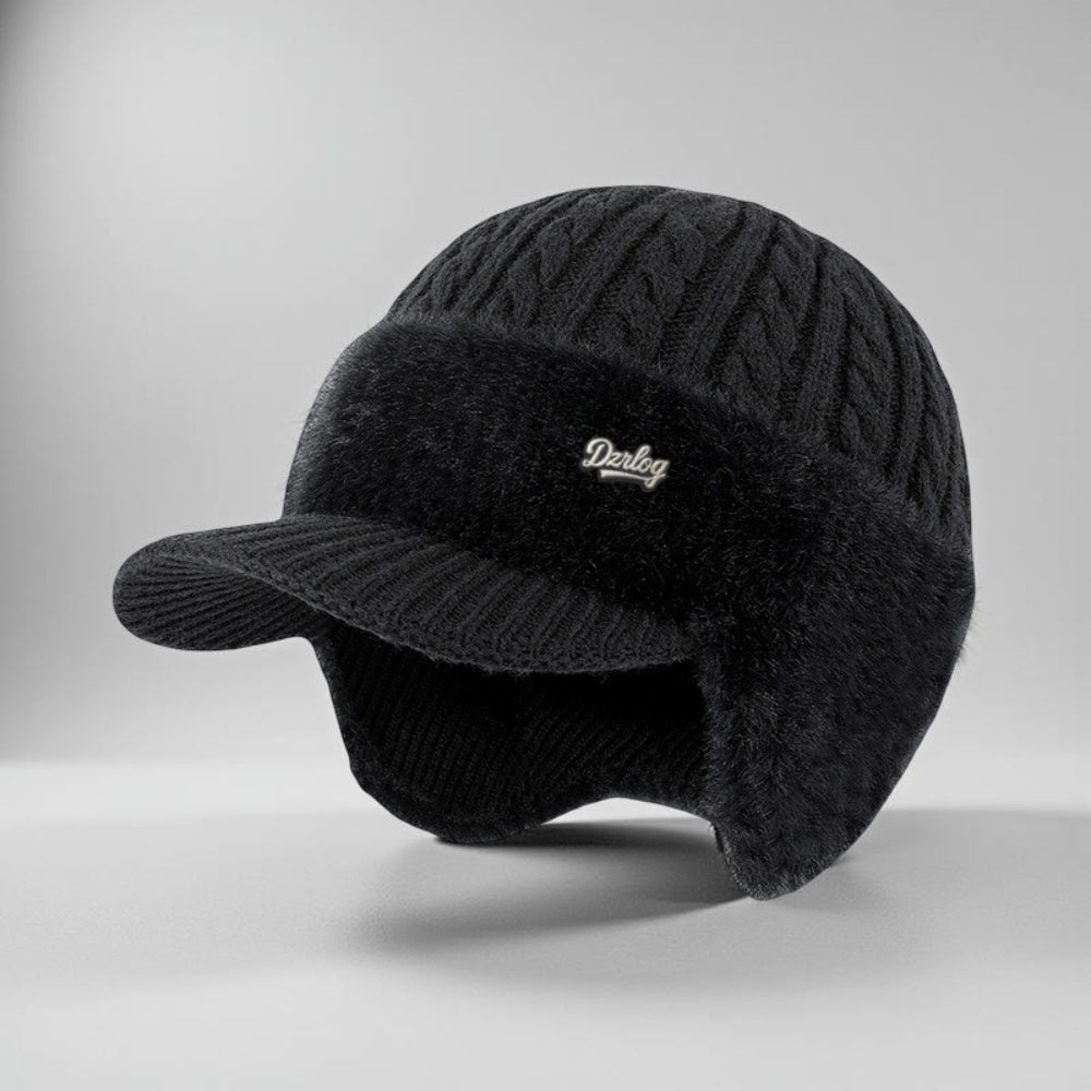 Eric | Warm Winter Knit Trapper Hat with Visor and Ear Flaps