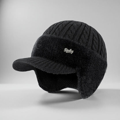Eric | Warm Winter Knit Trapper Hat with Visor and Ear Flaps