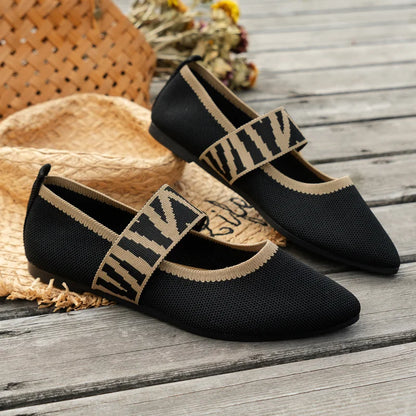 Zelmora | Women Pointed Toe Flat Shoes with Wide Strap Design