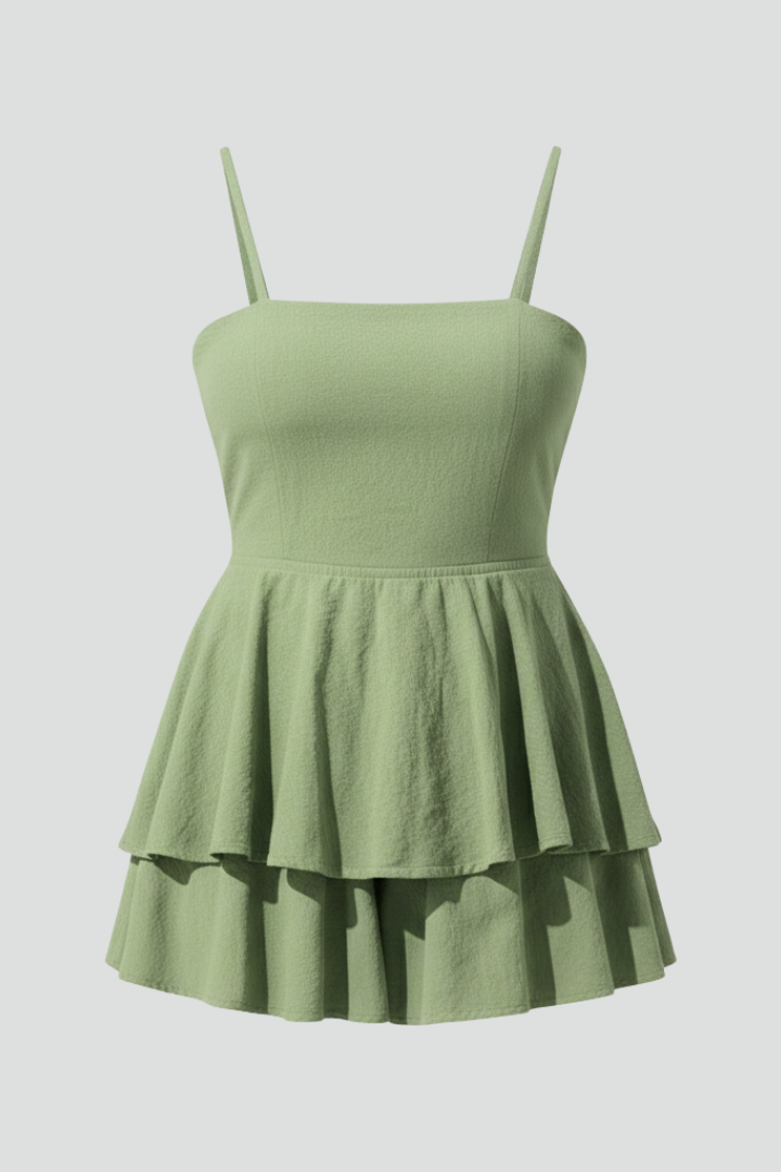 Elina | Women mini dress with spaghetti straps and flared skirt