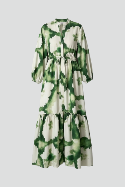 Lucera | Women maxi dress with long sleeves and V neckline