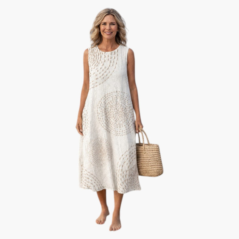 Irene | Women’s Sleeveless Midi Dress With Pockets And Clean Fit