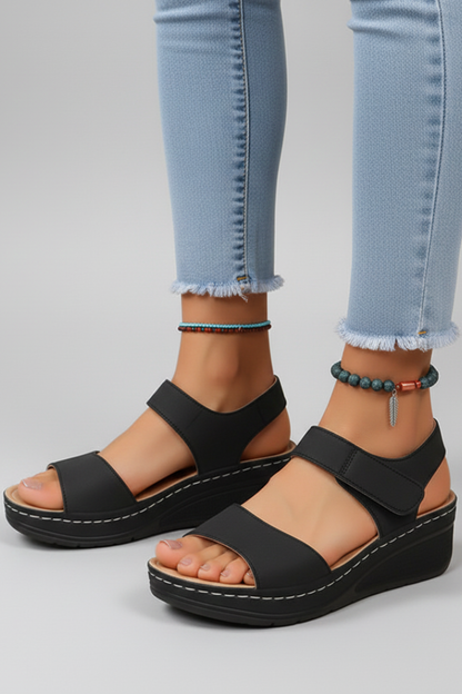 Liora | Women sandals with loop strap and wedge sole design