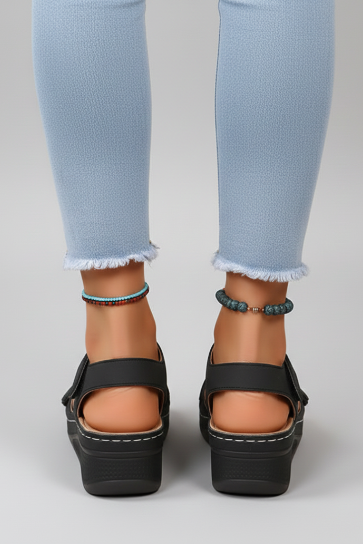 Liora | Women sandals with loop strap and wedge sole design