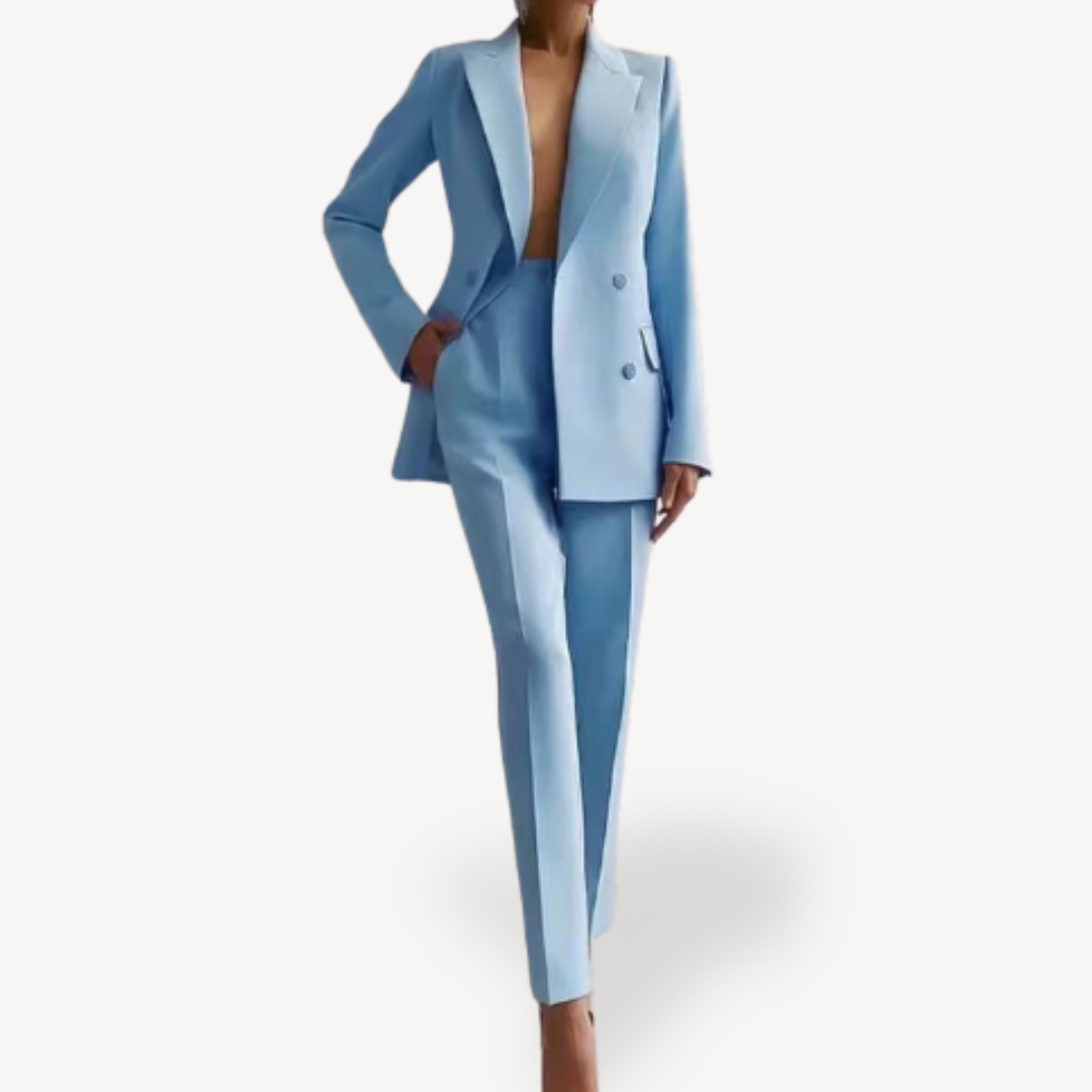 Jaycee | Women’s Double-Breasted Blazer and Pants Set | Elegance