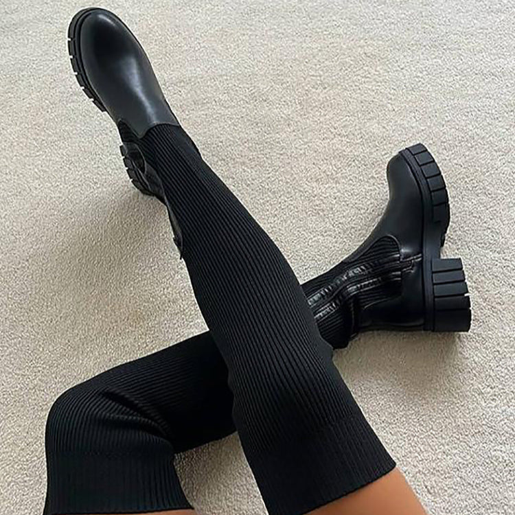 Scarlett | Women's Trendy Stylish Knee-high Boots with Zipper