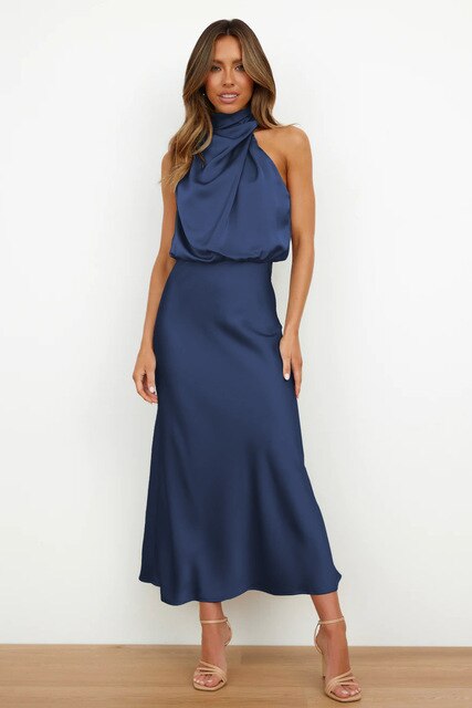 Kensington | Elegant cocktail dress with halterneck fit