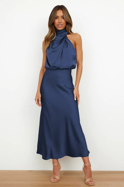 Kensington | Elegant cocktail dress with halterneck fit