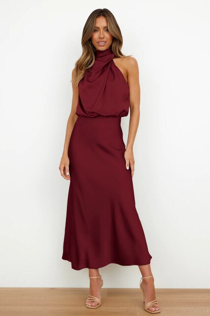 Kensington | Elegant cocktail dress with halterneck fit