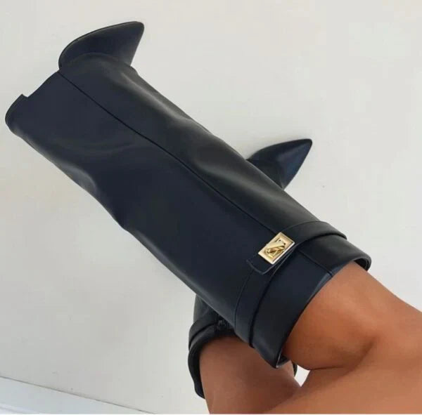 Evelyn | Chic Elegant Knee-high Boots with Buckle Strap