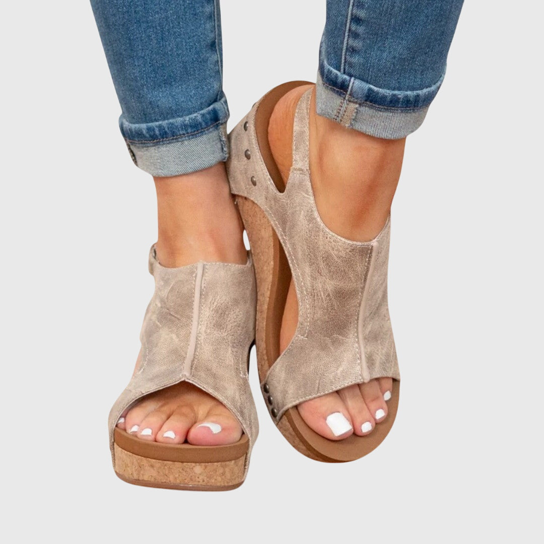 Calista | Women's orthopedic platform sandals with open toe