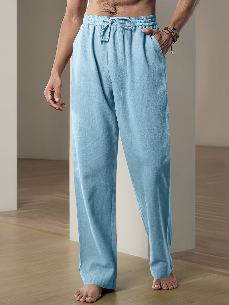 Aaron | Men’s relaxed pants with elastic waist and drawstring