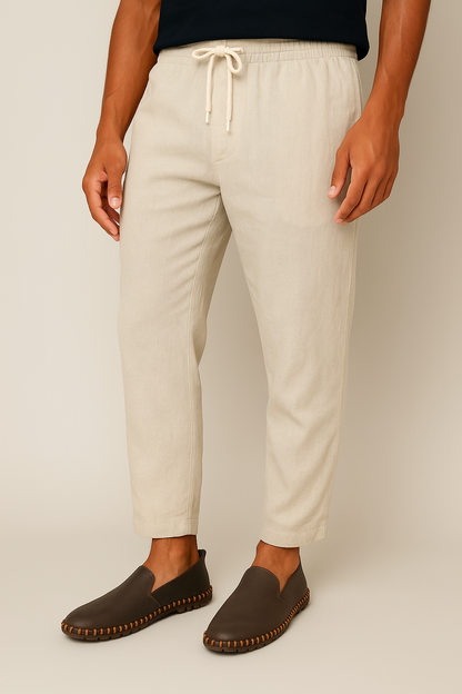 Luke | Men loafers with slip on design and stitching detail